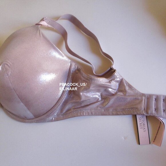 38D Victoria Secret Very Sexy Lightly Lined Shimmer Full Bra Pale Plum nwt - Picture 8 of 12